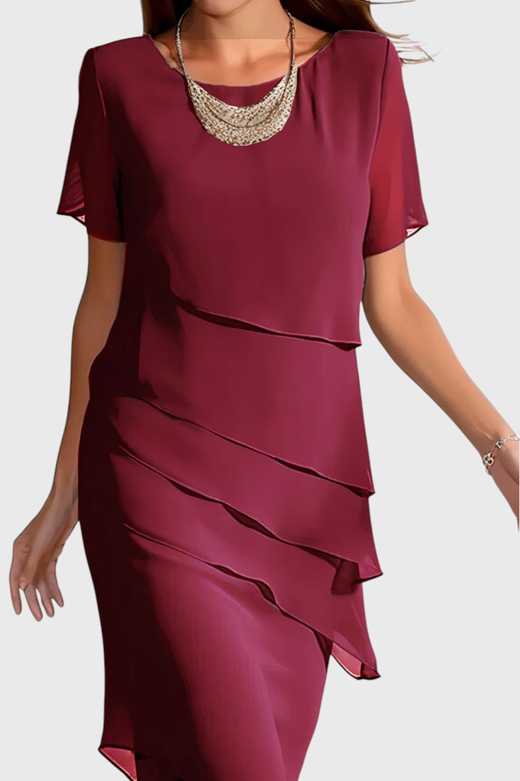 Claudia – Vestido de Gasa con Estilo Elegante y Versátil