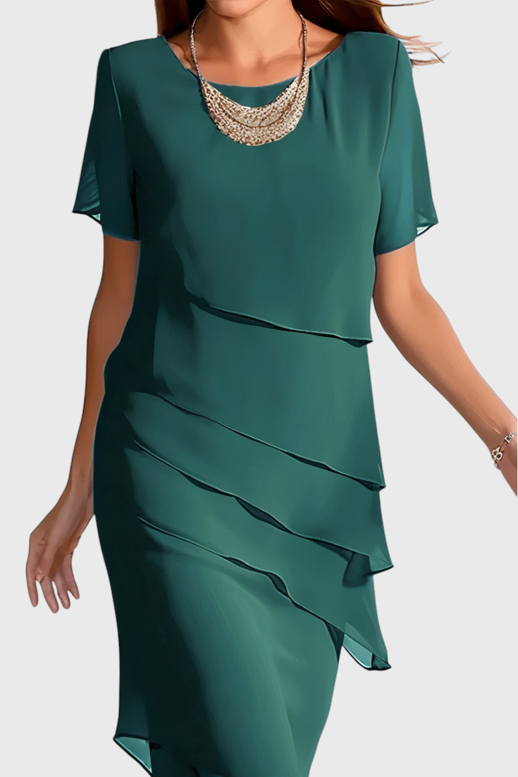 Claudia – Vestido de Gasa con Estilo Elegante y Versátil