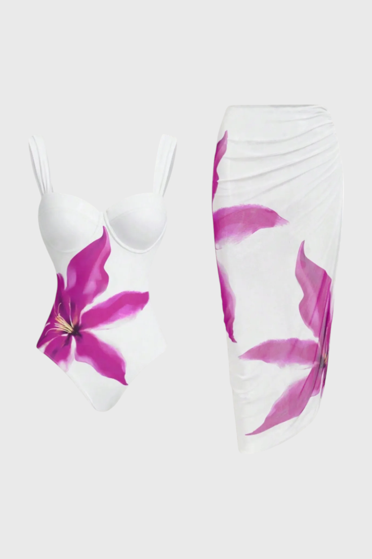Mariana – Conjunto de Baño de Dos Piezas Floral para Días Soleados y Estilo Único