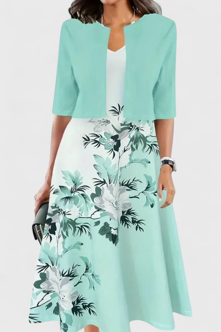 Estrella – Conjunto de Vestido Blazer Midi para un Look Sofisticado y Versátil