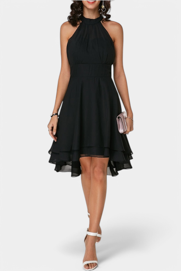 Teresa – Vestido de Gasa con Volantes para un Look Sofisticado y Romántico