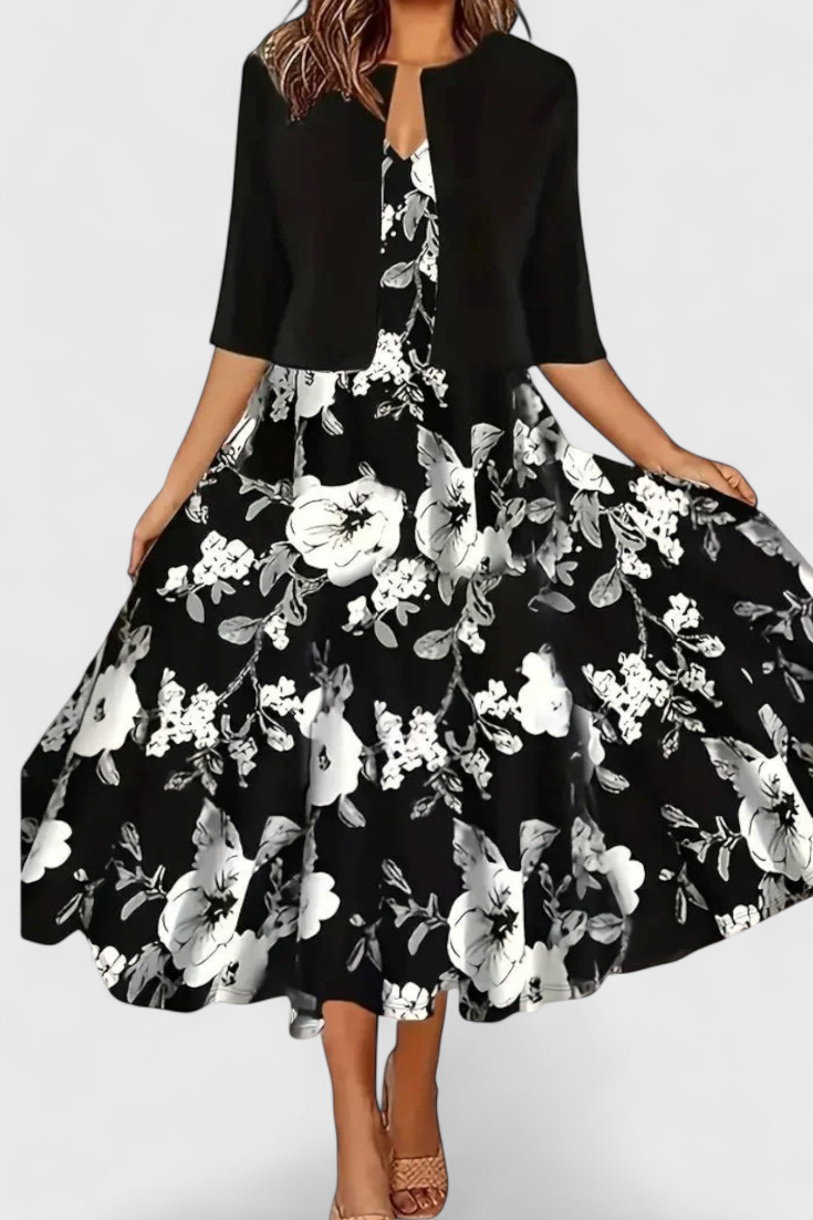 Estrella – Conjunto de Vestido Blazer Midi para un Look Sofisticado y Versátil