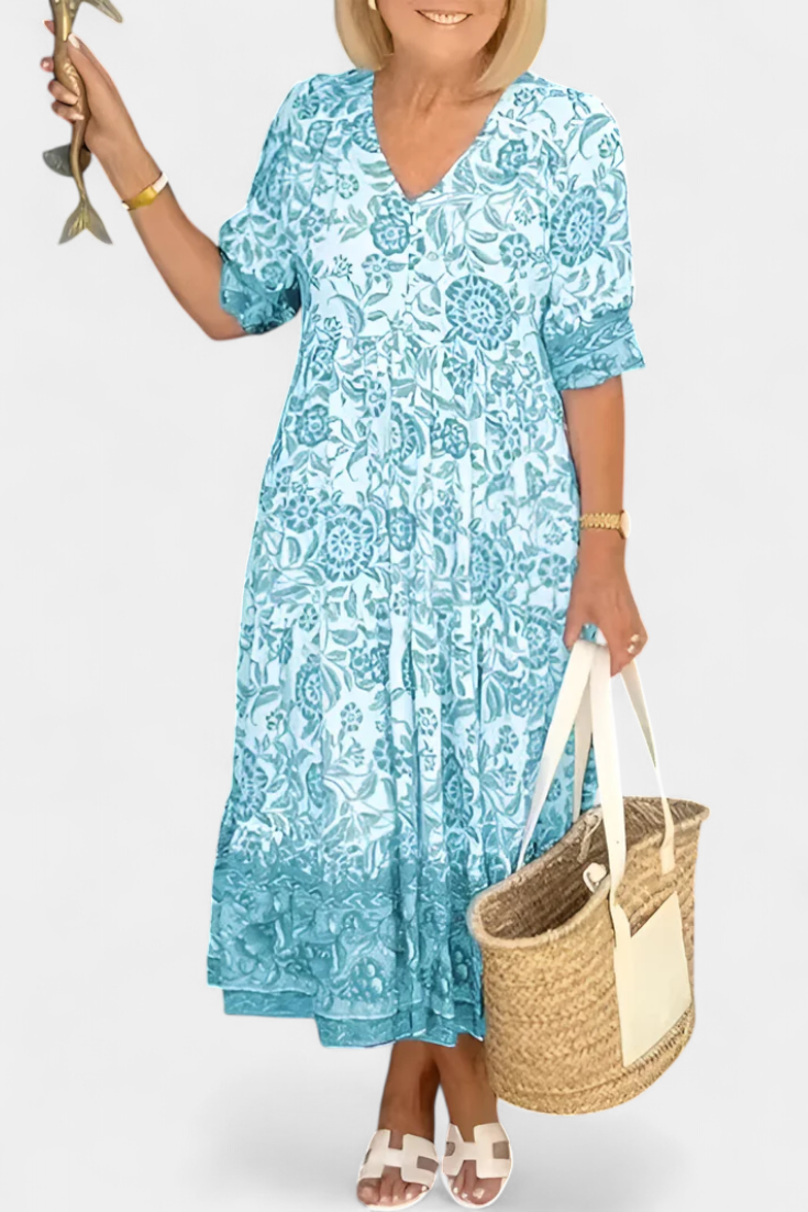 Elcira – Vestido Floral Bohemio para Días Soleados y Con Estilo