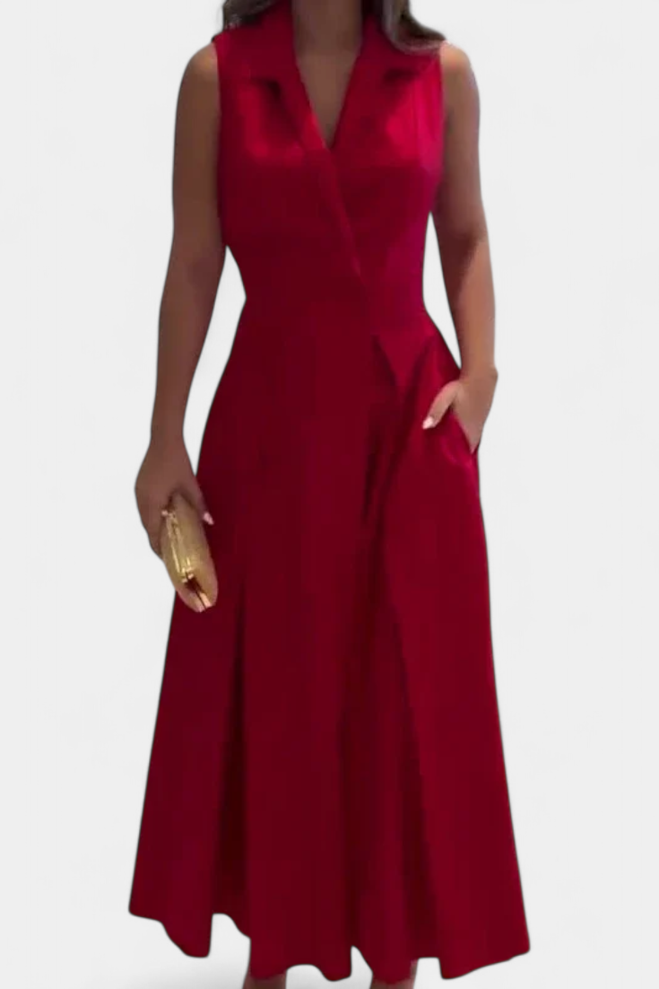 Clara – Vestido Blazer Sin Mangas Elegante y Versátil