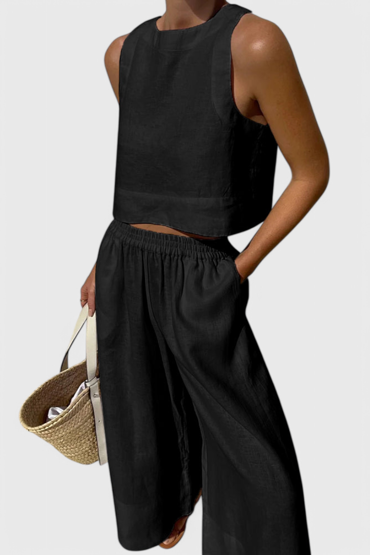 Avelina – Conjunto Minimalista de Algodón y Lino para un Estilo Elegante y Cómodo