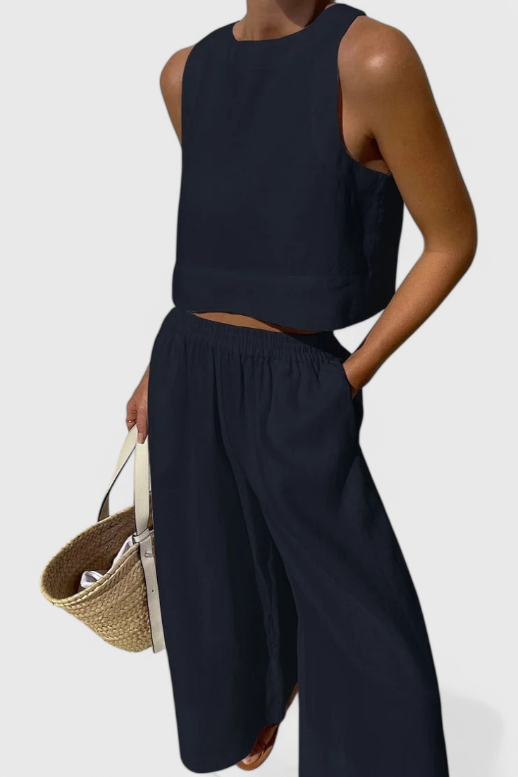 Avelina – Conjunto Minimalista de Algodón y Lino para un Estilo Elegante y Cómodo