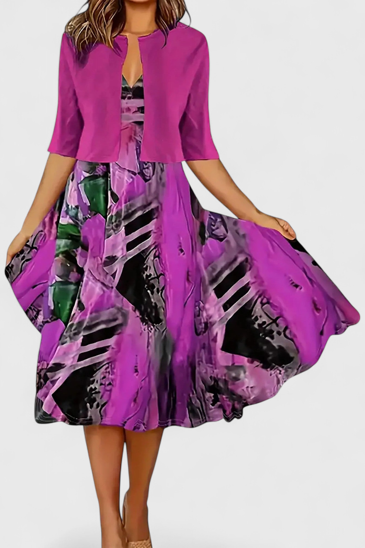 Estrella – Conjunto de Vestido Blazer Midi para un Look Sofisticado y Versátil