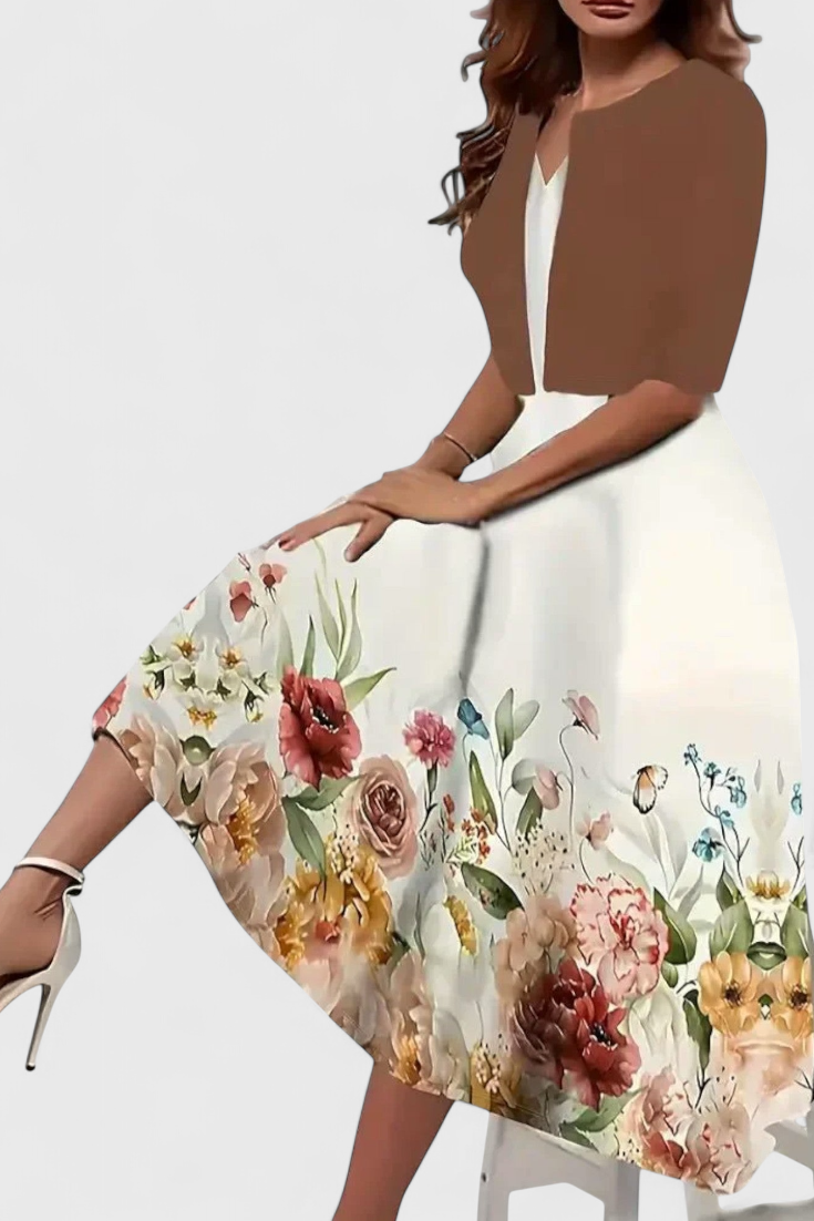 Estrella – Conjunto de Vestido Blazer Midi para un Look Sofisticado y Versátil