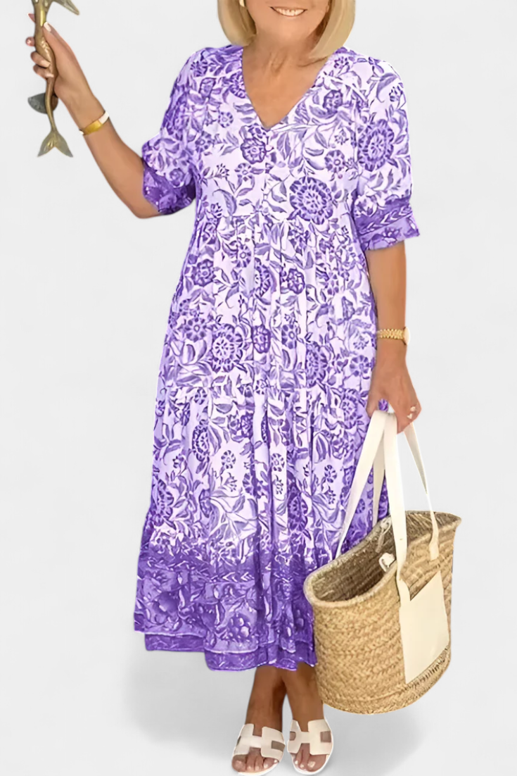 Elcira – Vestido Floral Bohemio para Días Soleados y Con Estilo