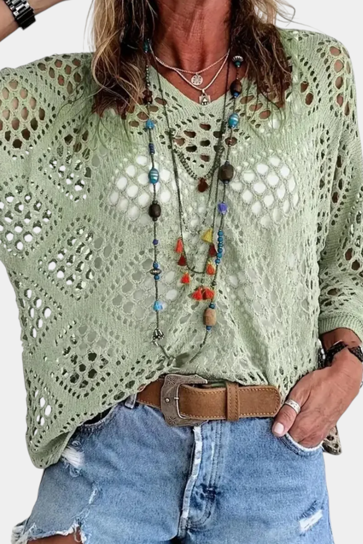Fernanda – Blusa de Encaje Elegante y Con Estilo