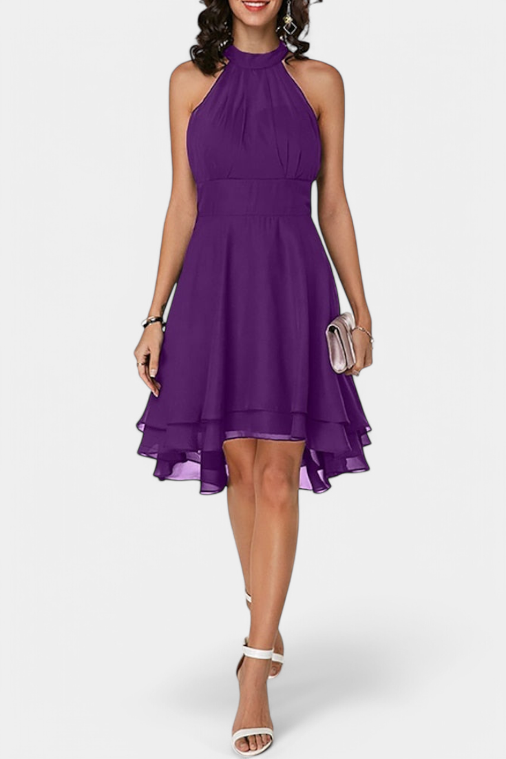 Teresa – Vestido de Gasa con Volantes para un Look Sofisticado y Romántico