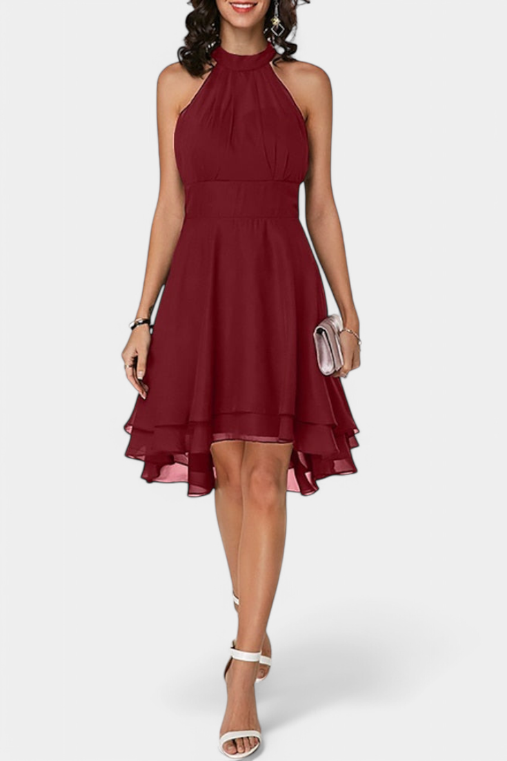 Teresa – Vestido de Gasa con Volantes para un Look Sofisticado y Romántico