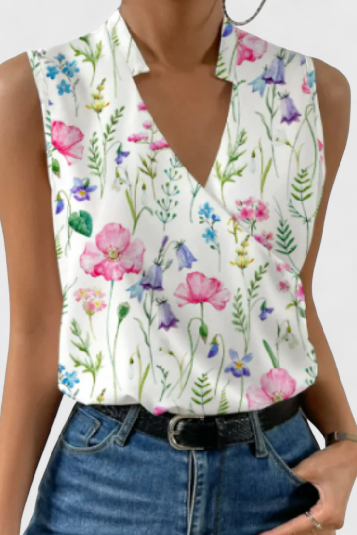 Estela – Top Suave de Verano con Escote en V para un Estilo Fresco y Elegante