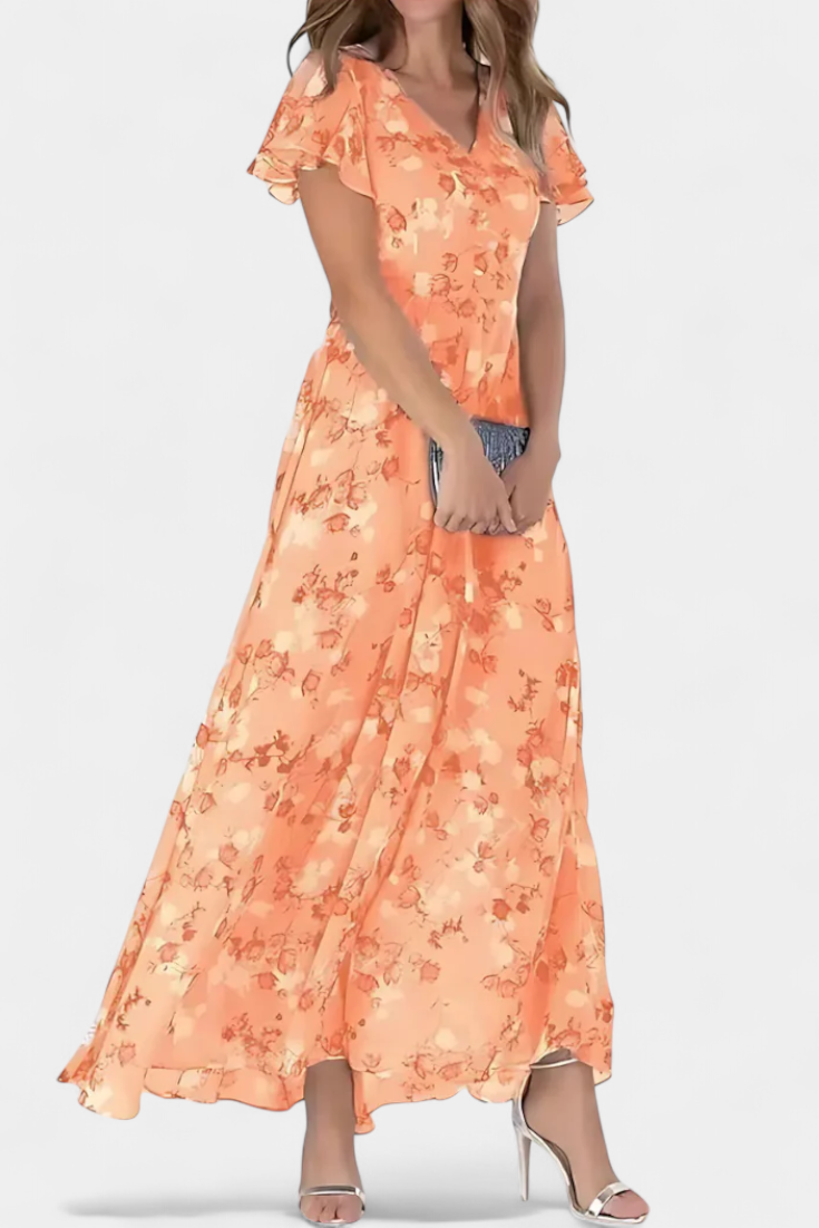 Marina – Vestido Maxi Floral con Estilo Romántico y Fresco