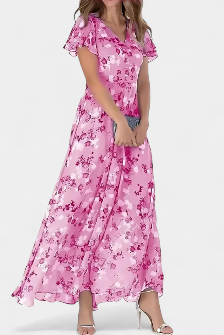 Marina – Vestido Maxi Floral con Estilo Romántico y Fresco