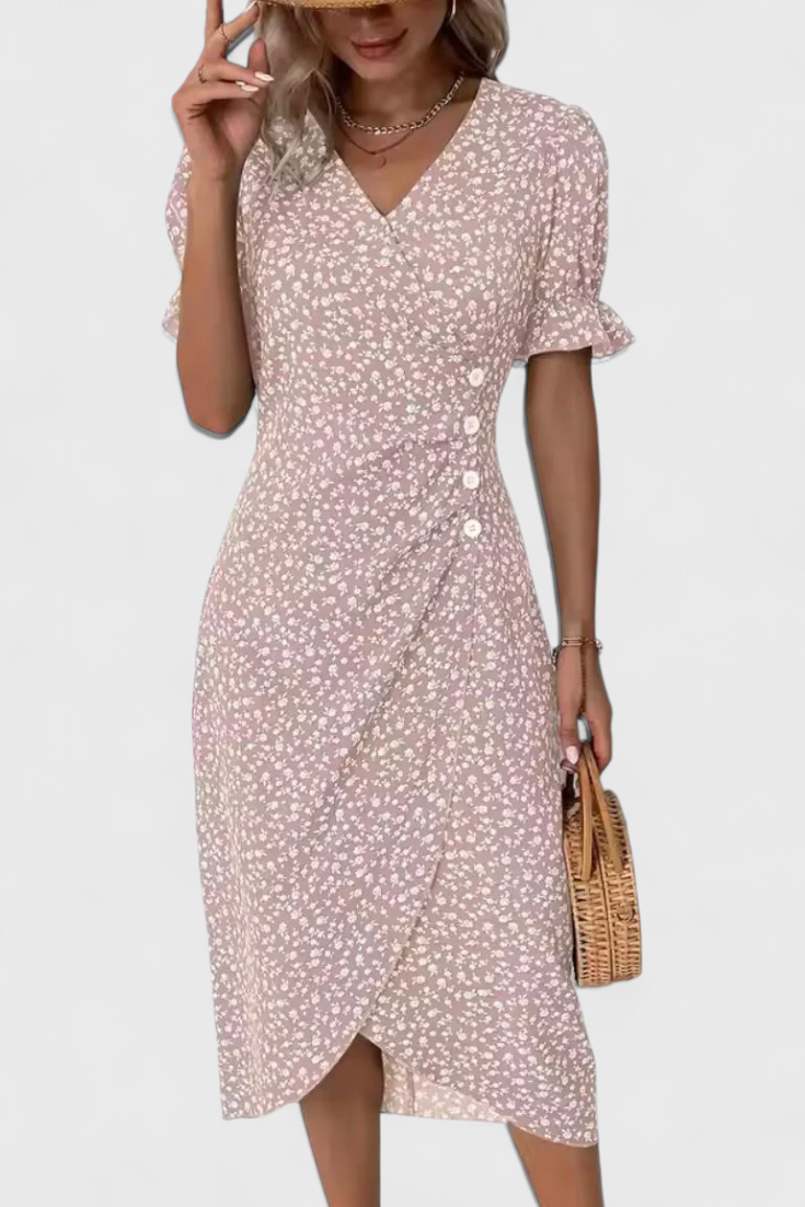 Valentina – Vestido Midi Floral con Estilo Fresco y Encantador