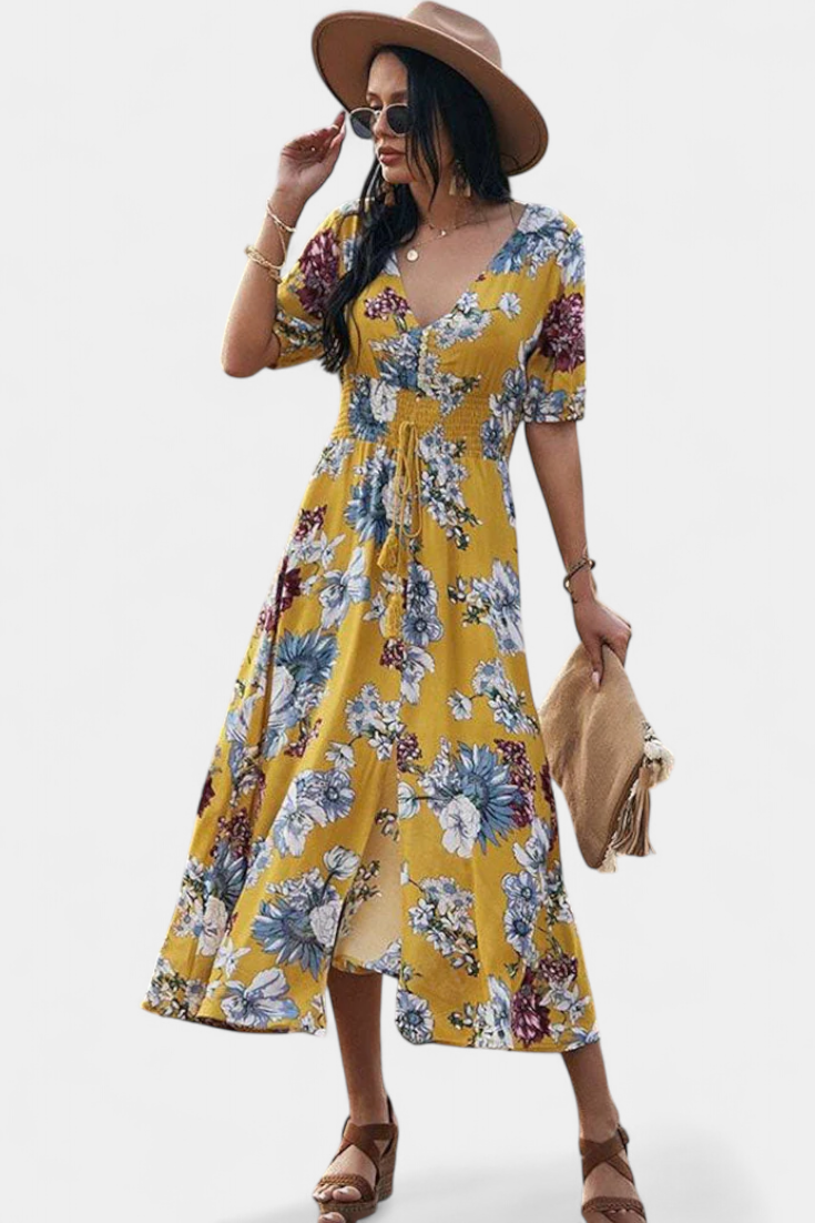 Clara – Vestido de Verano Floral para Días Soleados y Elegantes