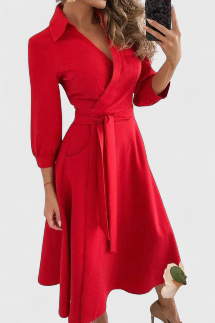 Nadia – Vestido Midi Elegante Para Un Estilo Refinado Y Sofisticado