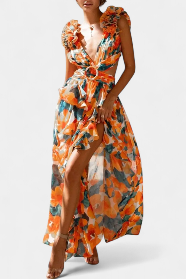 Zuleika – Vestido de Chifón Etereo y Feminidad Deslumbrante