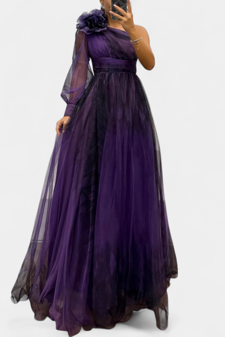 Catalina – Vestido Maxi de Chiffón con Diseño Elegante y Distinguido