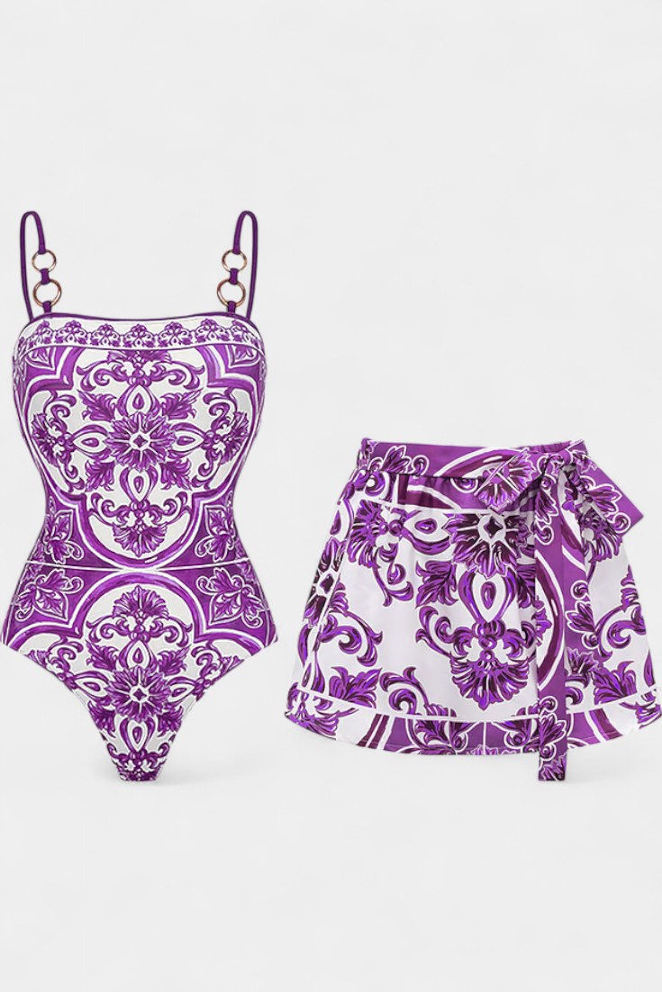 Ahria – Conjunto de Traje de Baño Floral para Verano Alegre y Con Estilo