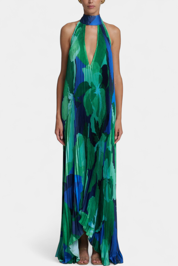 Valentina – Vestido Largo Plisado con Estilo Elegante y Sofisticado