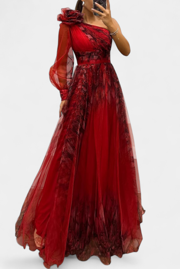 Catalina – Vestido Maxi de Chiffón con Diseño Elegante y Distinguido