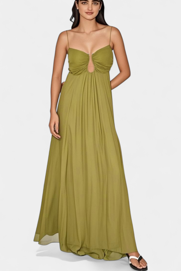 Elettra – Vestido Maxi de Tirantes Finos para Un Look Fresco y Romántico
