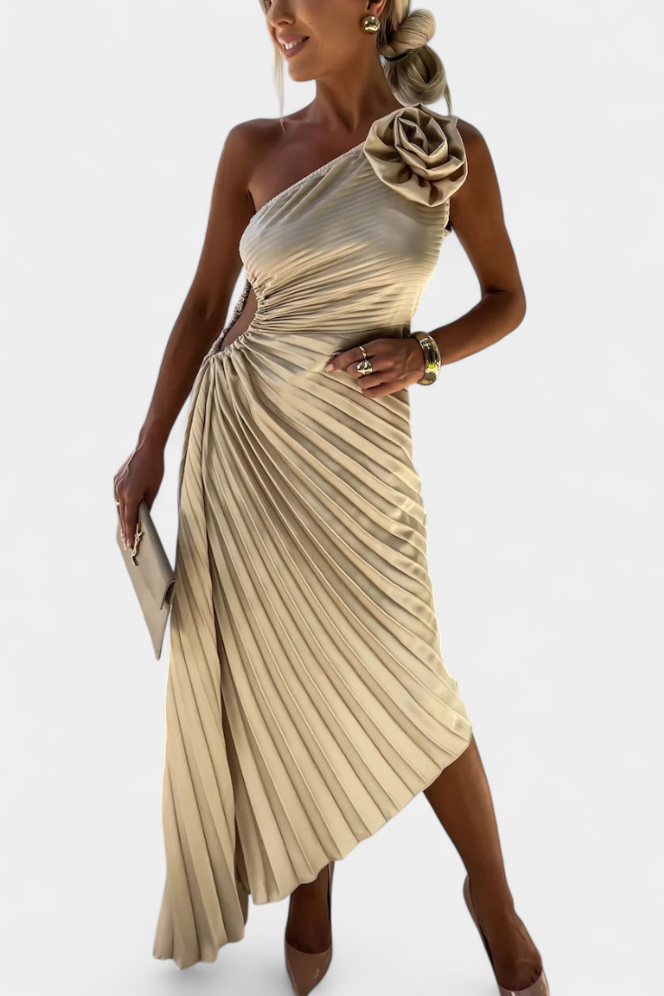 Leire – Vestido de Cóctel Asimétrico con Estilo Único y Elegancia Atemporal