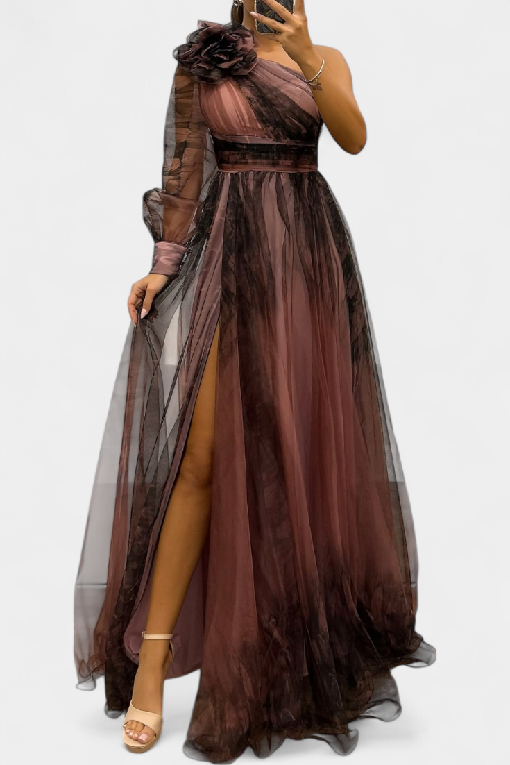 Catalina – Vestido Maxi de Chiffón con Diseño Elegante y Distinguido