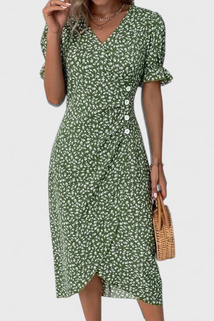 Valentina – Vestido Midi Floral con Estilo Fresco y Encantador