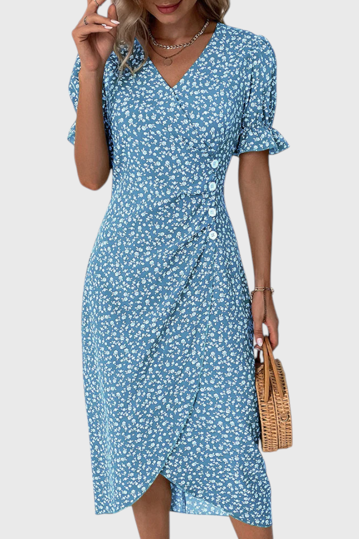 Valentina – Vestido Midi Floral con Estilo Fresco y Encantador