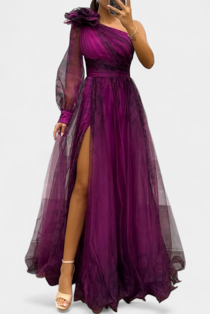 Catalina – Vestido Maxi de Chiffón con Diseño Elegante y Distinguido