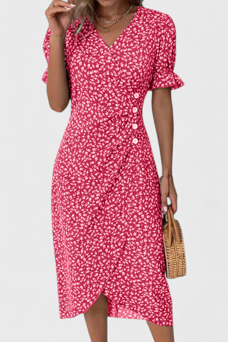 Valentina – Vestido Midi Floral con Estilo Fresco y Encantador