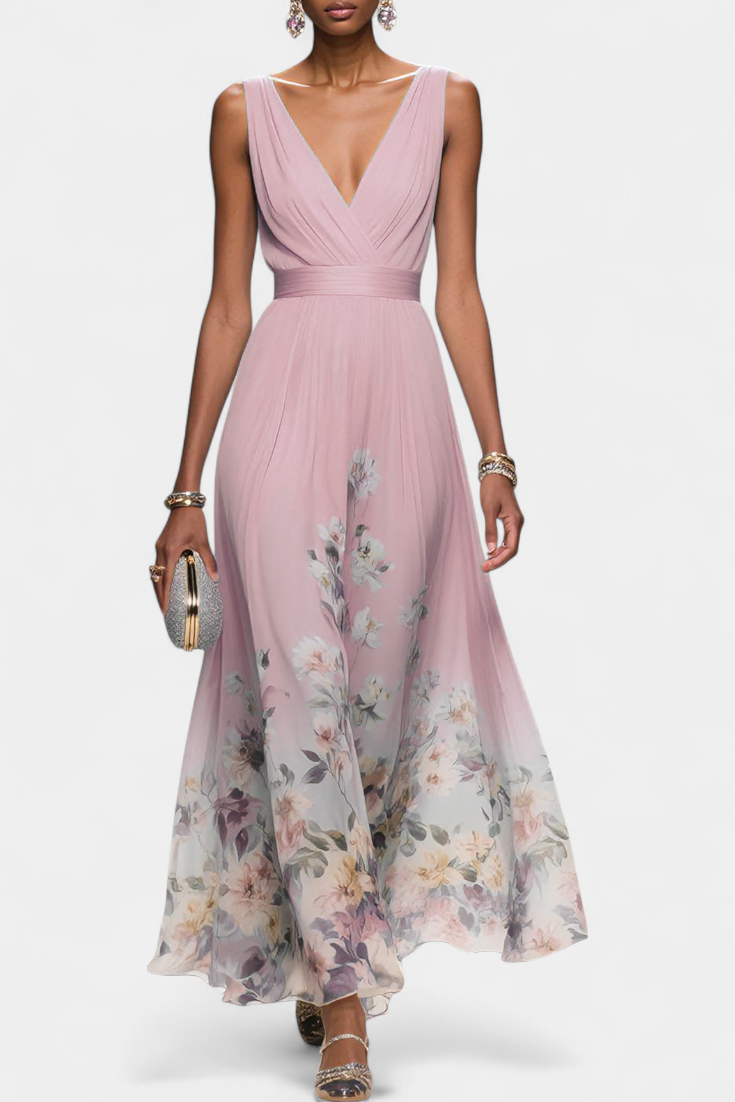 Elena – Vestido Maxi Floral Con Estilo Romántico y Fresco