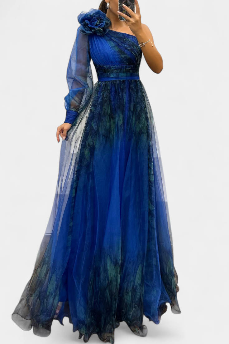 Catalina – Vestido Maxi de Chiffón con Diseño Elegante y Distinguido