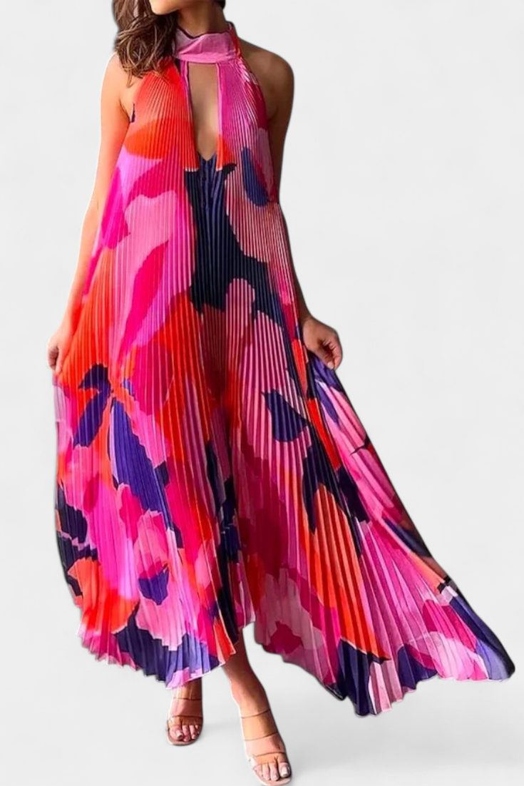 Valentina – Vestido Largo Plisado con Estilo Elegante y Sofisticado