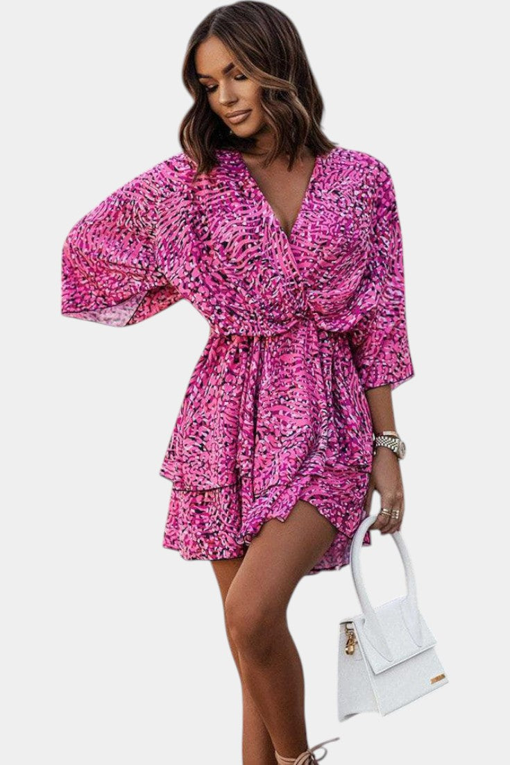 Marisol – Vestido Mini Con Nudo Frontal Y Volantes Ideal Para Brillar