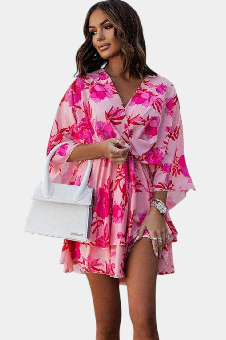 Marisol – Vestido Mini Con Nudo Frontal Y Volantes Ideal Para Brillar