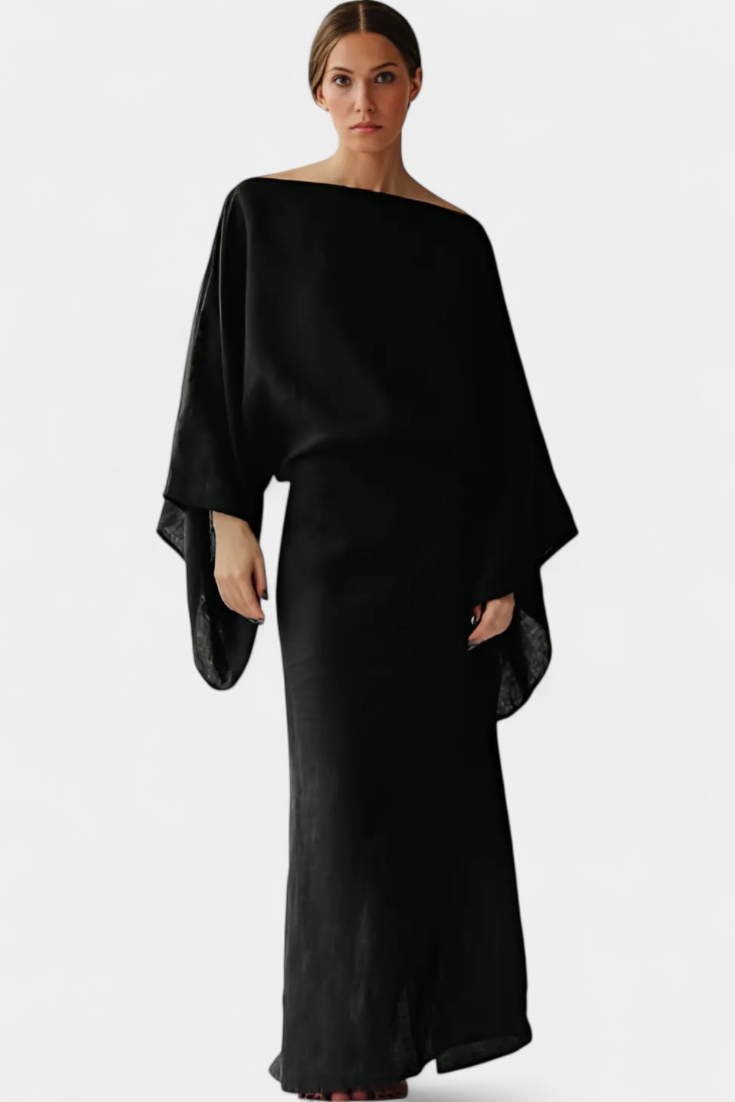 Irene – Vestido Kimono de Lino y Algodón Con Estilo Atemporal y Elegante